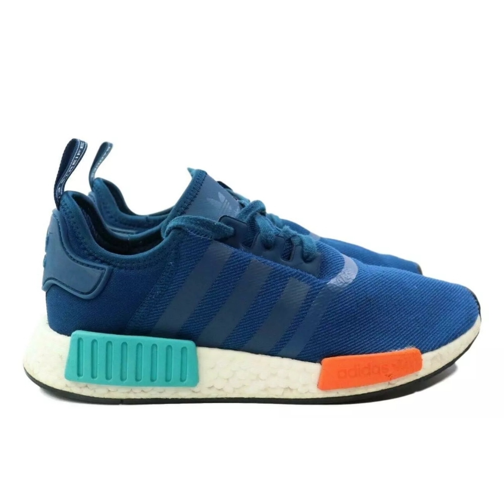 Adidas NMD R1 Men’s Size 8 Blue Night Orange Shoes